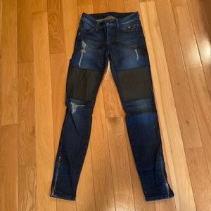 Guess skinny jeans with Leather size 24